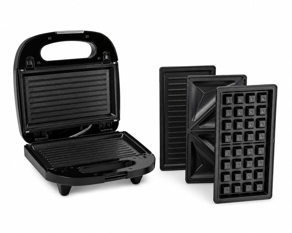 Zain 3 in 1 Sandwich and Grill Maker - Grey