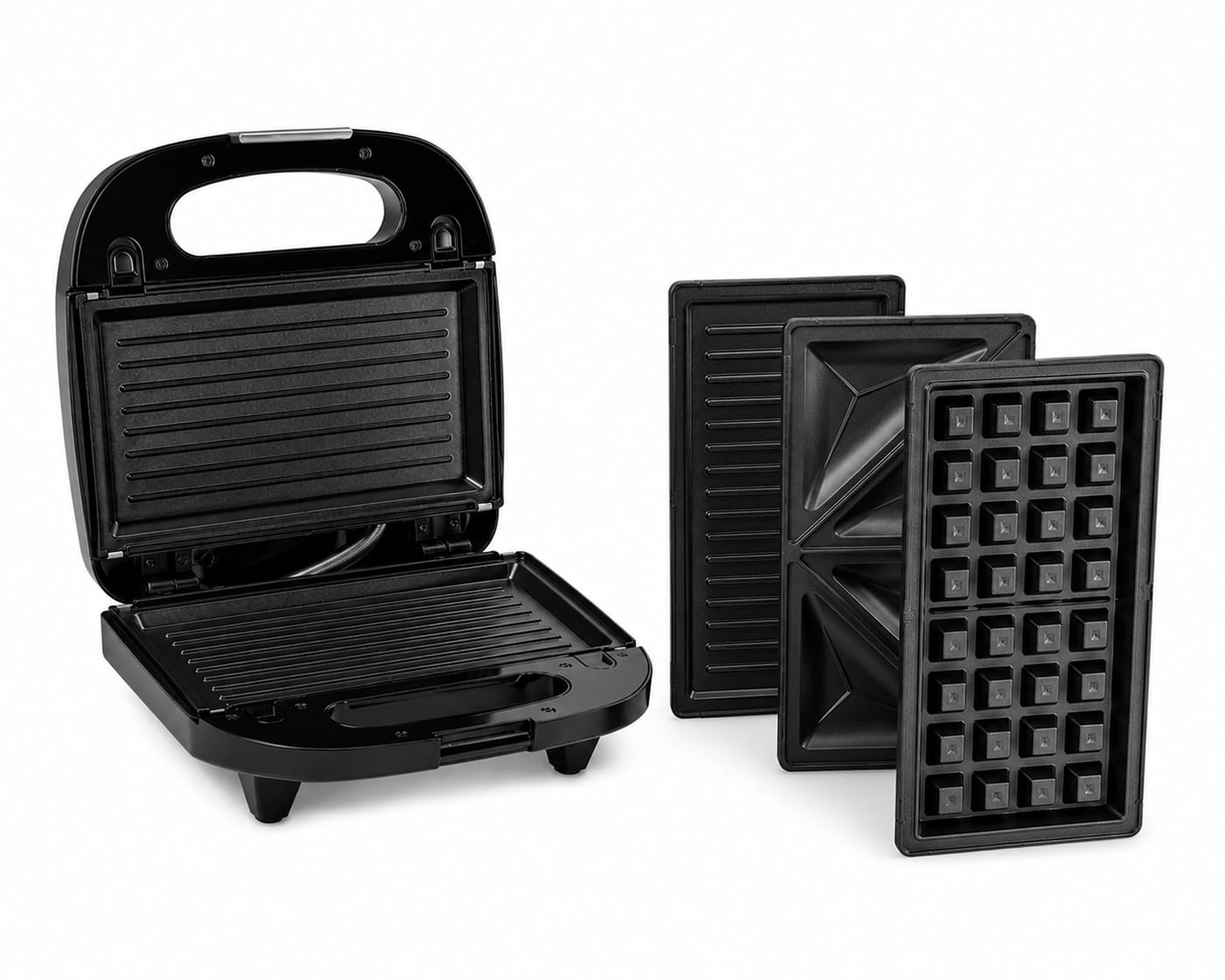 Zain 3 in 1 Sandwich and Grill Maker - Grey